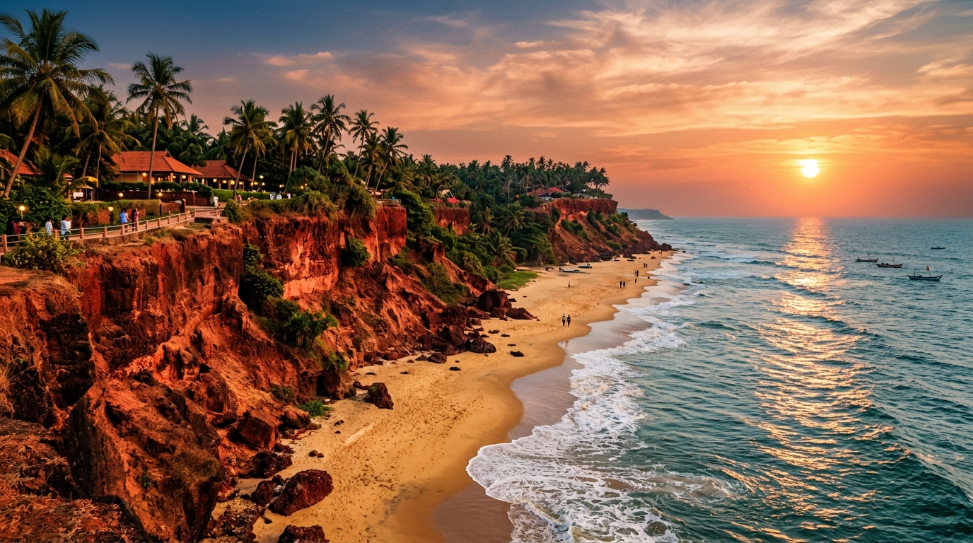 Varkala Red Cliff & Arabian Coastal Trail